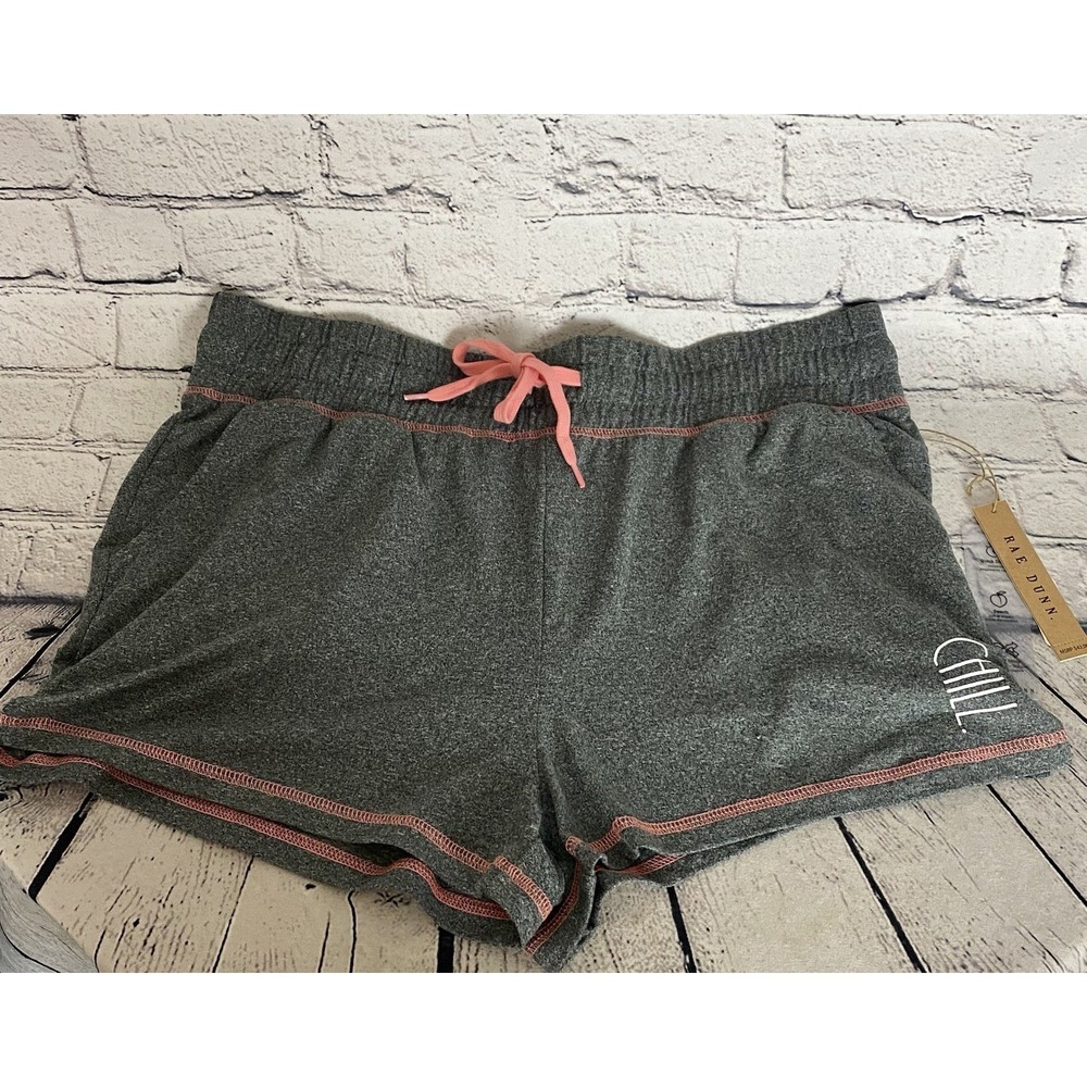 Rae Dunn Gray Chill Pajama Lounge Shorts Size XL NWT